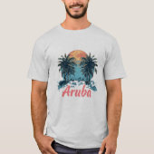 Ontwerp van Aruba Island (versie 2) - Mannen T-shirt (Voorkant)