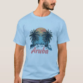 Ontwerp van Aruba Island (versie 2) - Mannen T-shirt (Voorkant)