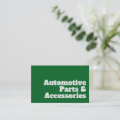 Ontwerp van auto-onderdelen en Accessoires Visitekaartje (Staand voorkant)