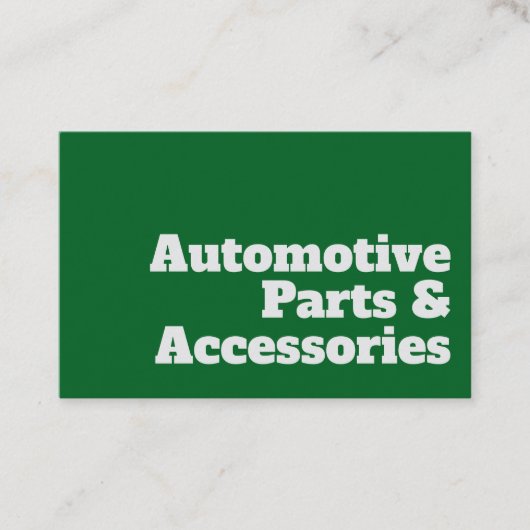 Ontwerp van auto-onderdelen en Accessoires Visitekaartje (Voorkant)