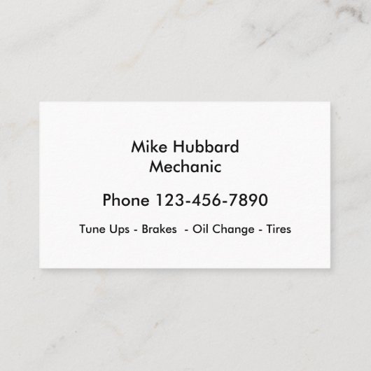 Ontwerp van automatische mechanische Visitekaartje (Achterkant)