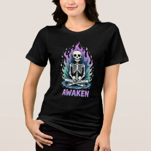 Ontwerp van "Awaken Skeleton" Tri-Blend Shirt