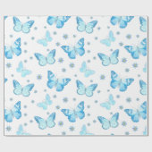  ontwerp van babyblauw flessenpatroon cadeaupapier (Vlak)