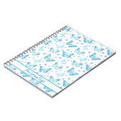 ontwerp van babyblauw flessenpatroon notitieboek (Linkerzijde)