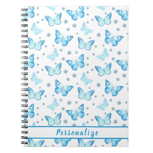 ontwerp van babyblauw flessenpatroon notitieboek (Voorkant)