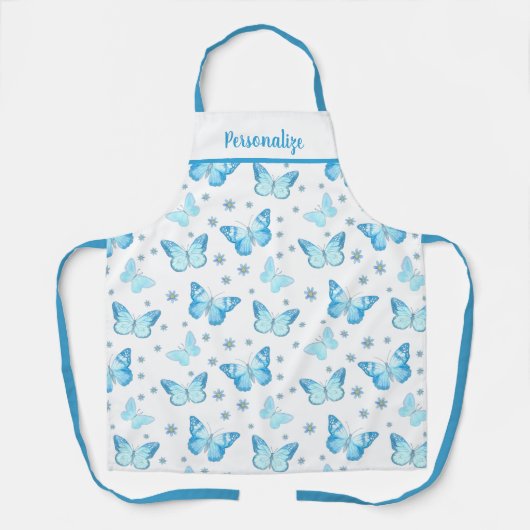 ontwerp van babyblauw flessenpatroon schort (Voorkant)