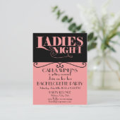 Ontwerp van Bachelorette Party Uitnodiging Briefkaart (Staand voorkant)