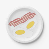 Ontwerp van Bacon en Eieren Papieren Bordje (Voorkant)