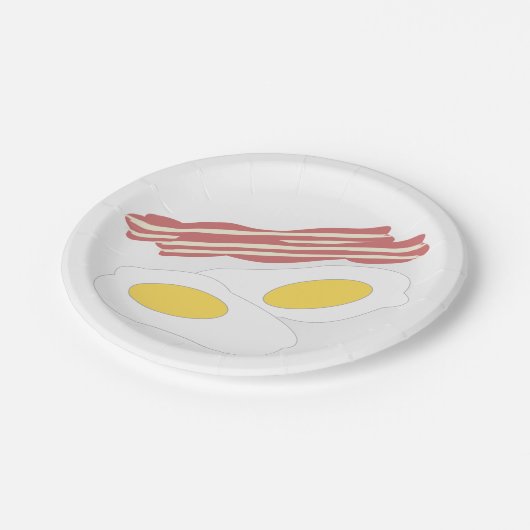 Ontwerp van Bacon en Eieren Papieren Bordje (Gekanteld)