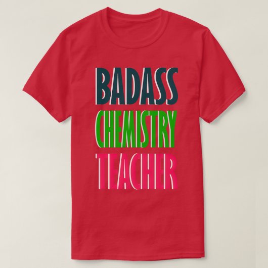 Ontwerp van badass-scheikundedocent t-shirt (Design voorkant)