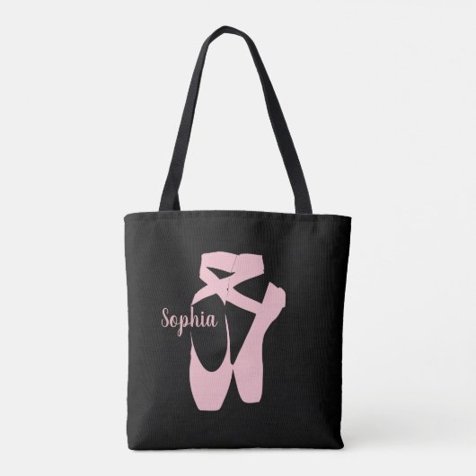 Ontwerp van balletschoenen tote bag (Achterkant)