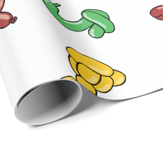 Ontwerp van ballondierfeest cadeaupapier (Rol Hoek)