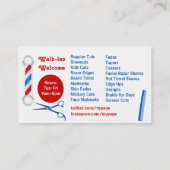 Ontwerp van Barber-Visitekaartje (, pool) Visitekaartje (Achterkant)