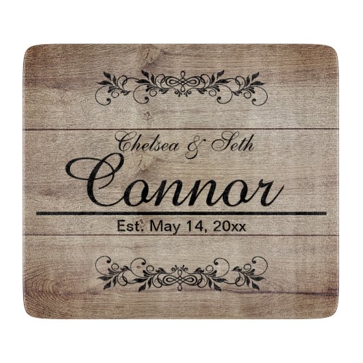 Ontwerp van Barn Wood | DIY Text Cutting Board Snijplank (Voorkant)