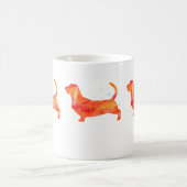 Ontwerp van Basset Hound-Waterverf Koffiemok (Center)