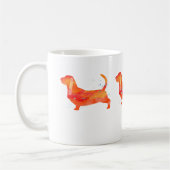 Ontwerp van Basset Hound-Waterverf Koffiemok (Links)