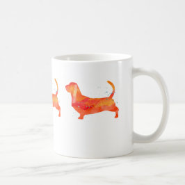 Ontwerp van Basset Hound-Waterverf Koffiemok