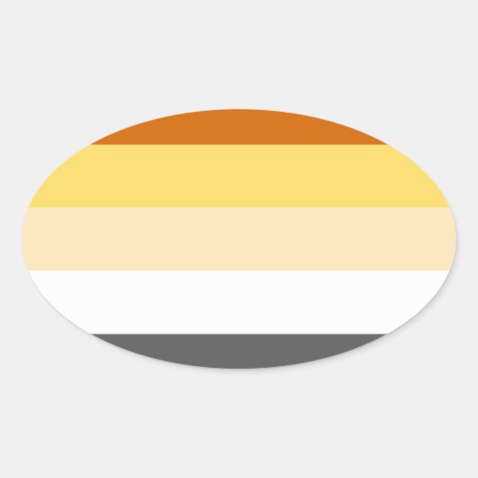 ONTWERP VAN BEER PRIDE STRIPES OVALE STICKER (Voorkant)