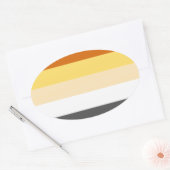 ONTWERP VAN BEER PRIDE STRIPES OVALE STICKER (Envelop)