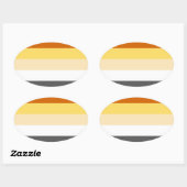 ONTWERP VAN BEER PRIDE STRIPES OVALE STICKER (Vel)