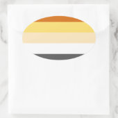 ONTWERP VAN BEER PRIDE STRIPES OVALE STICKER (Tas)