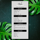 Ontwerp van behandelmenu voor schoonheidssalon menu