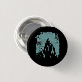 Ontwerp van bergen Retro Ronde Button 3,2 Cm (Voorkant /achterkant)