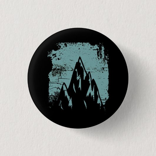 Ontwerp van bergen Retro Ronde Button 3,2 Cm (Voorkant)