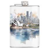 Ontwerp van beroemde bezienswaardigheden heupfles (Voorkant)