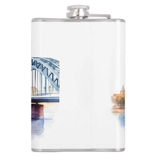 Ontwerp van beroemde landmarks heupfles (Achterkant)