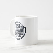 Ontwerp van 'Beste echtgenoot ooit' badge Koffiemok (Voorkant links)