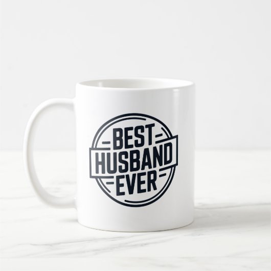 Ontwerp van 'Beste echtgenoot ooit' badge Koffiemok (Links)