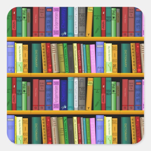 Ontwerp van bibliotheek aanpassen vierkante sticker (Voorkant)