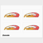 Ontwerp van bijlasteken opnieuw uitlijnen rechthoekige sticker (Vel)