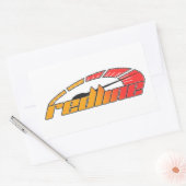 Ontwerp van bijlasteken opnieuw uitlijnen rechthoekige sticker (Envelop)