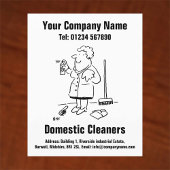 Ontwerp van binnenlandse reinigingsCartoon Flyer