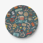Ontwerp van bioscoopbioscoopbioscoopbioscoop papieren bordje (Voorkant)