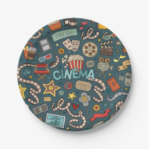 Ontwerp van bioscoopbioscoopbioscoopbioscoop papieren bordje