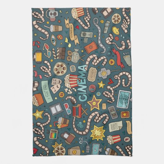 Ontwerp van bioscoopbioscoopbioscoopbioscoop theedoek (Verticaal)