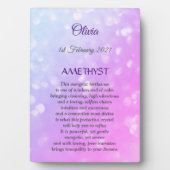 Ontwerp van Birthstone Amethyst februari Fotoplaat (voorkant)