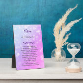 Ontwerp van Birthstone Amethyst februari Fotoplaat (Zijkant)