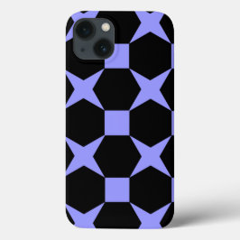 ONTWERP VAN BLAUW EN ZWARTE STARS EN HEXAGONS Case-Mate iPhone CASE