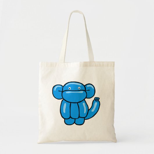 Ontwerp van blauwe ballondierapen tote bag (Voorkant)