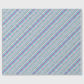 Ontwerp van blauwe roze tribale meisjespatronen cadeaupapier (Vlak)