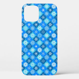Ontwerp van blauwe sneeuwvlokpatronen Case-Mate iPhone case