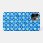 Ontwerp van blauwe sneeuwvlokpatronen Case-Mate iPhone case (Achterkant (horizontaal))