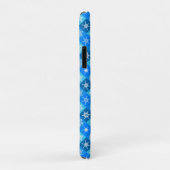 Ontwerp van blauwe sneeuwvlokpatronen Case-Mate iPhone case (Achterkant/rechts)