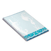 Ontwerp van blauwe zeeHorse en wervelkolom Notitieboek (Rechterzijde)