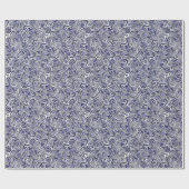 Ontwerp van blauwwitte paisleypatronen cadeaupapier (Vlak)