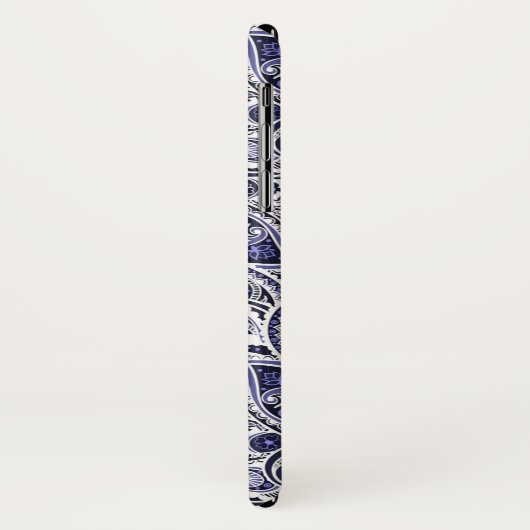 Ontwerp van blauwwitte paisleypatronen Case-Mate iPhone case (Achterkant/links)